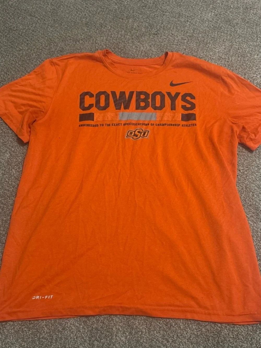 Nike Orange Dri-Fit Athletic Tee